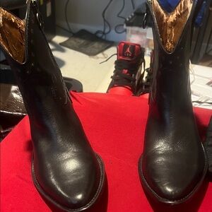 Lucky Brand Black Leather Ankle Booties